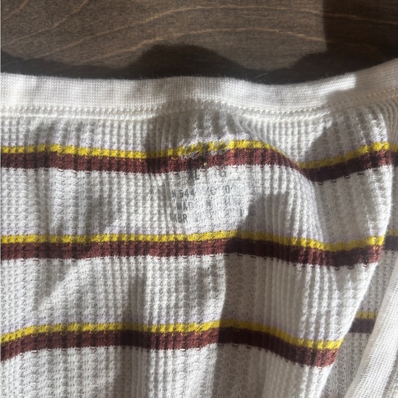 NWT Aerie White and Brown Fitted Sleeveless Tank Top - Picture 2 of 4